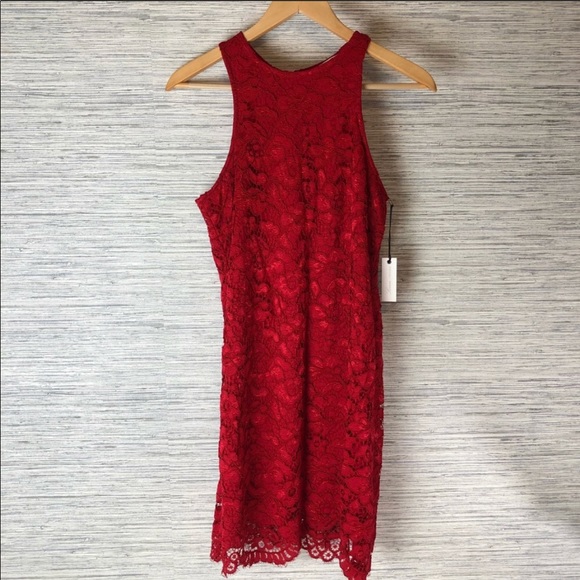 NWT Lovers & Friends Caspian Shift Dress Red - Picture 3 of 8